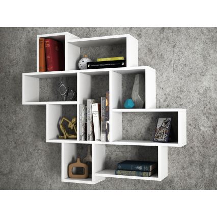 Vägghylla PAROLA 103,5x115,5 cm vit