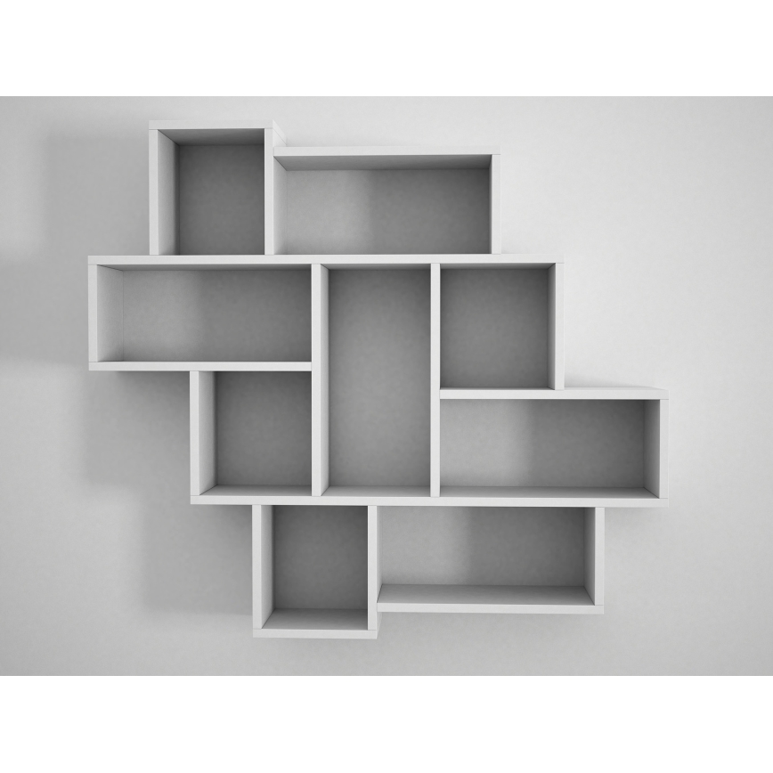 Vägghylla PAROLA 103,5x115,5 cm vit