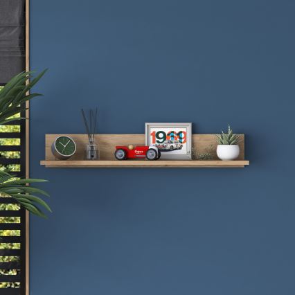 Vägghylla RANI 90x15 cm brun