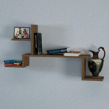 Vägghylla ROCK 58x107 brun