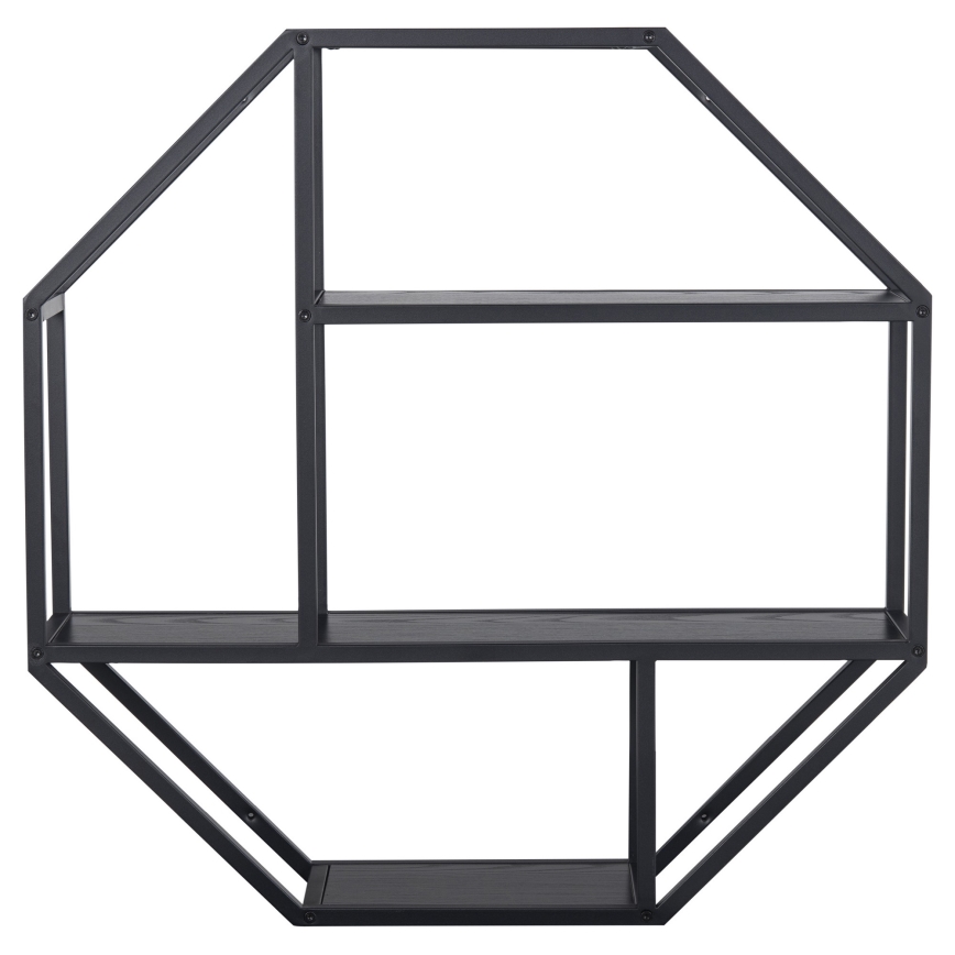 Vägghylla SARON 77x77 cm svart