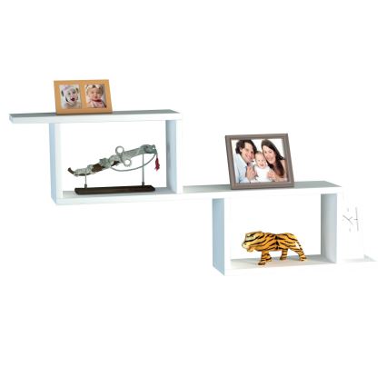 Vägghylla SELENE 45x101,4 cm vit