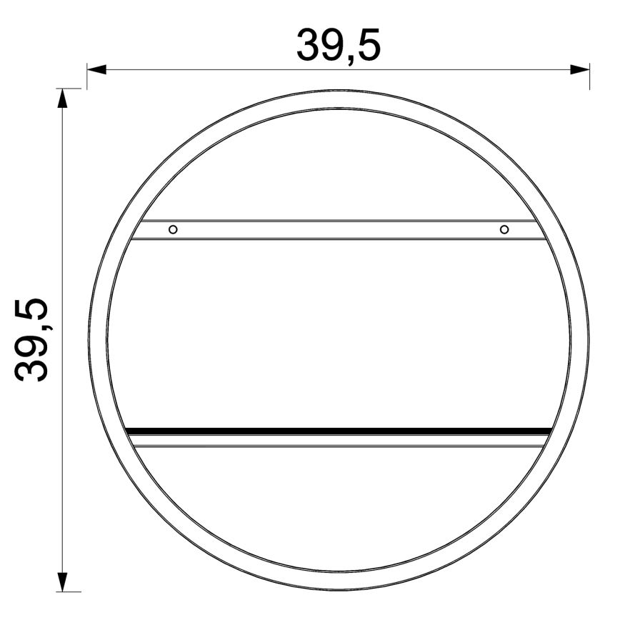 Vägghylla SHELF diameter 39,5 cm ek