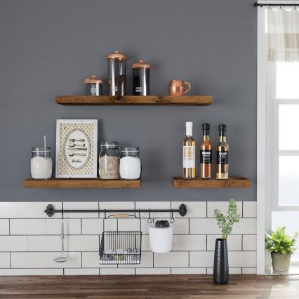 Vägghylla SHELFY brun