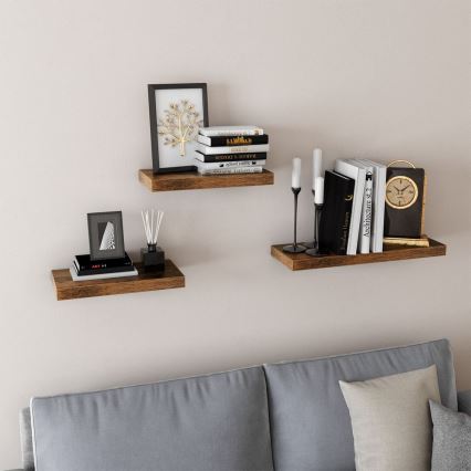 Vägghylla SHELFY brun