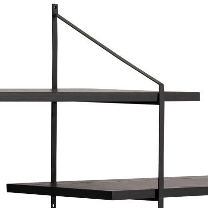 Vägghylla TOCO 191x79 cm svart