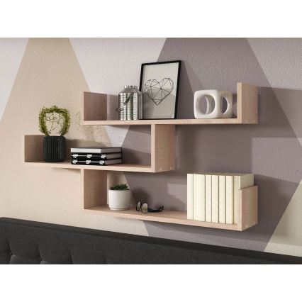 Vägghylla TRIO 119x55x18 cm sonoma-ek
