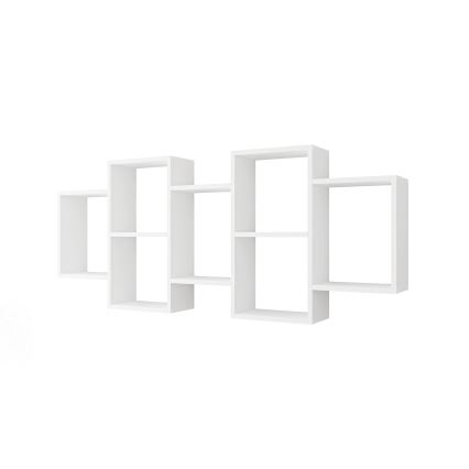 Väggmonterad hylla TRIO 65x161 cm vit