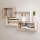 Vägghylla TRIO 87x54x18 cm sonoma-ek/vit