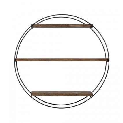 Väggmonterad hylla TULIPA 60x15 cm gran/svart