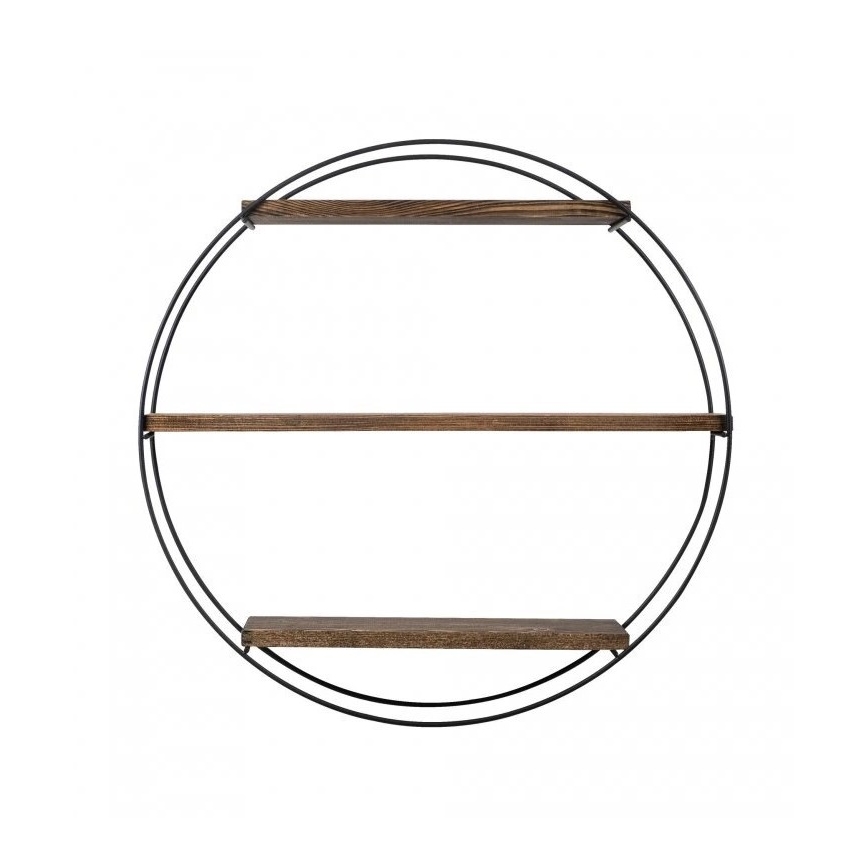 Väggmonterad hylla TULIPA 60x15 cm gran/svart