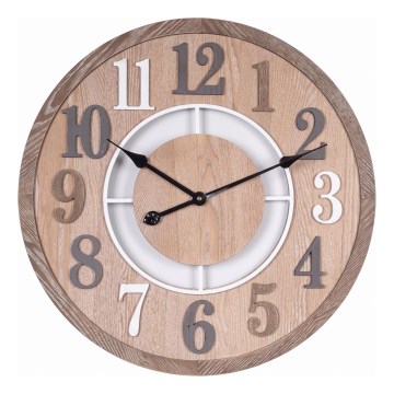 Väggklocka 1 AA-batteri, Ø 60 cm, beige