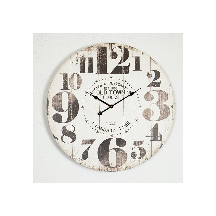 Väggklocka 1x AA Ø 58,2 cm, brun