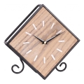 Väggklocka 1xAA 21,5x22 cm beige/svart