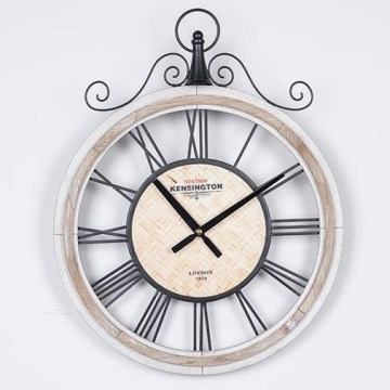 Väggklocka 1xAA diameter 40 cm beige