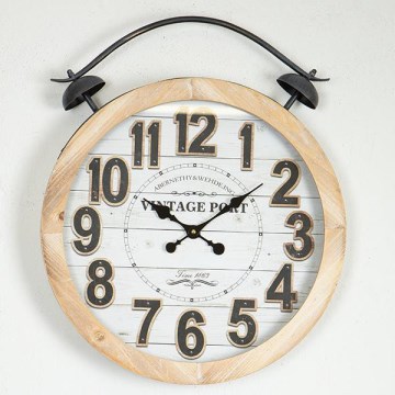 Väggklocka 1xAA diameter 50 cm beige