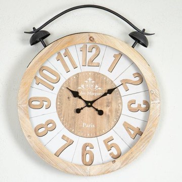 Väggklocka 1xAA diameter 50 cm beige