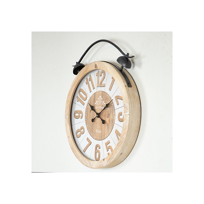 Väggklocka 1xAA diameter 50 cm beige