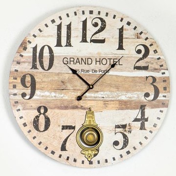 Väggklocka 1xAA diameter 58,2 cm beige