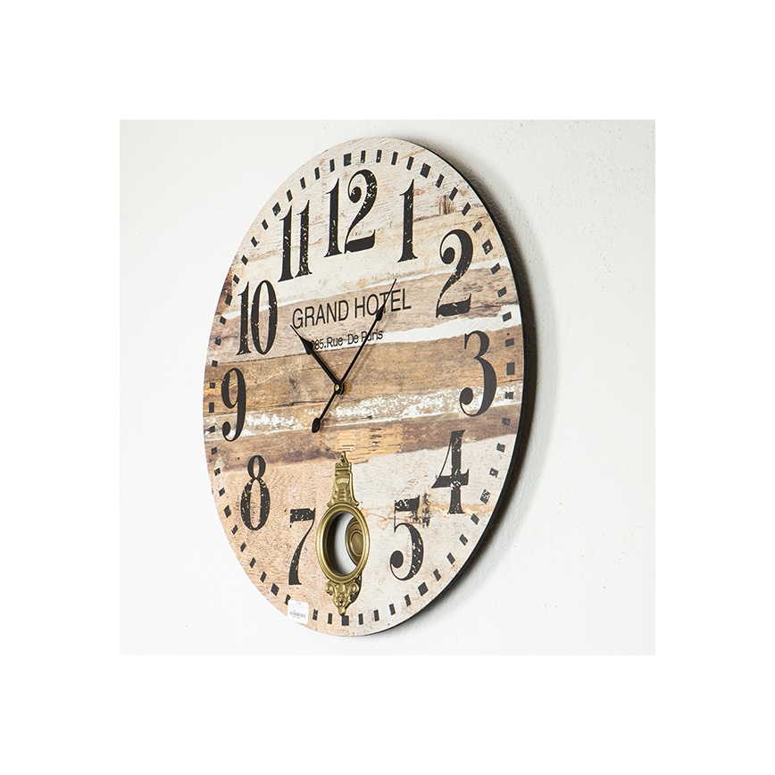 Väggklocka 1xAA diameter 58,2 cm beige