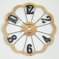 Väggklocka 1xAA diameter 60 cm beige/svart