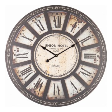 Väggklocka 1xAA Ø 58,2 cm svart/beige