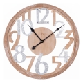 Väggklocka 1xAA Ø 60 cm beige/vit