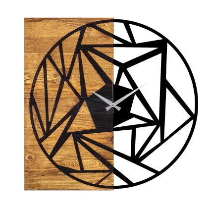 Väggklocka 60x58 cm 1xAA trä/metall