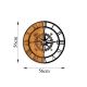 Väggklocka diameter 56 cm 1xAA trä/metall