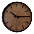 Väggklocka Ø 30 cm 1xAA svart/brun