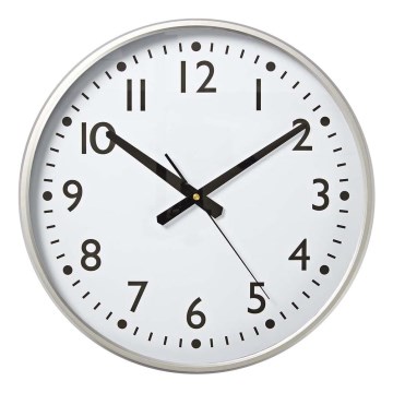 Väggklocka Ø 38 cm 1xAA vit