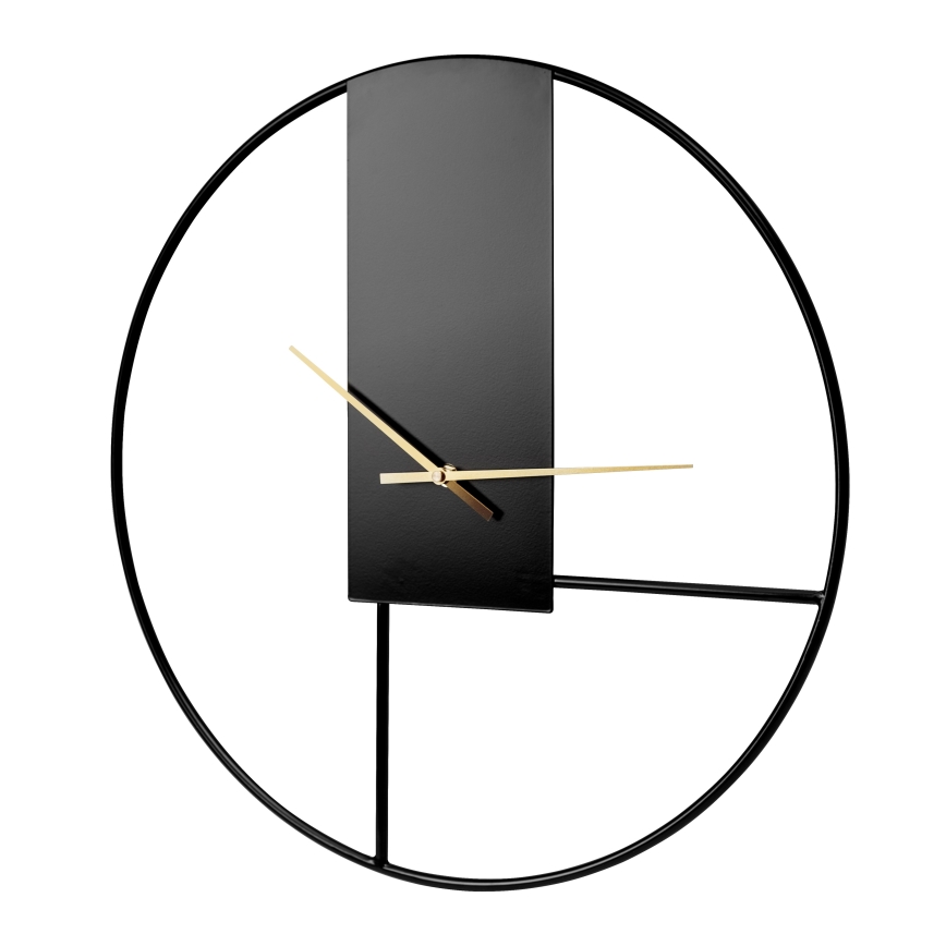 Väggklocka Ø 50 cm 1xAA svart/guld