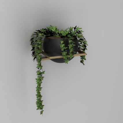 Väggkruka 27x29 cm guld