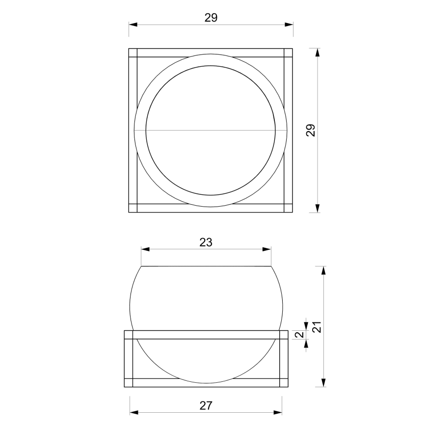 Väggkruka 27x29 cm svart