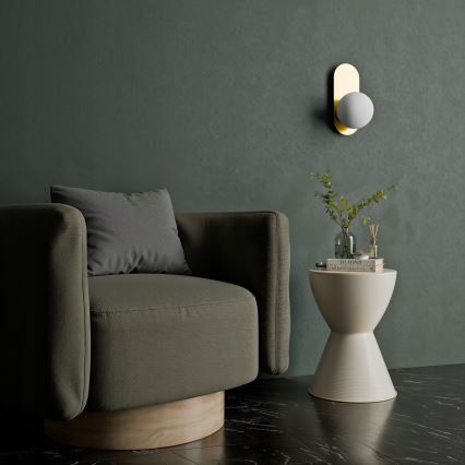 Vägglampa 1xE27/40W/230V guld/vit