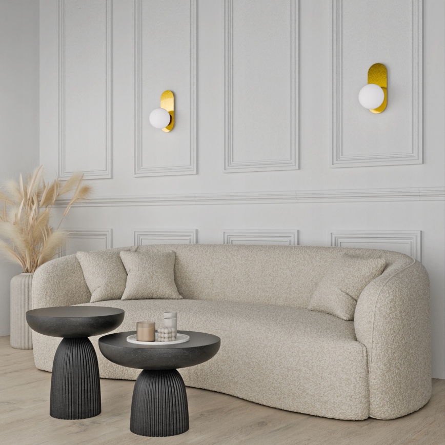 Vägglampa 1xE27/40W/230V guld/vit