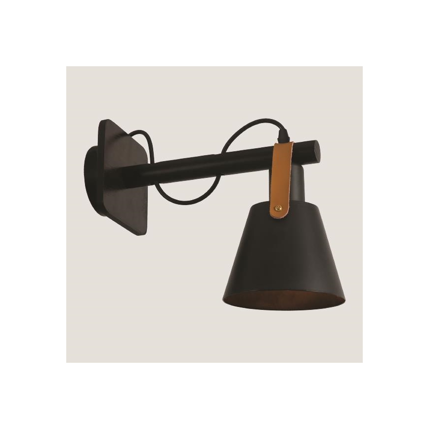 Vägglampa 1xE27/40W/230V svart