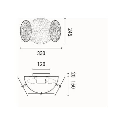Vägglampa 2xE14/40W/230V