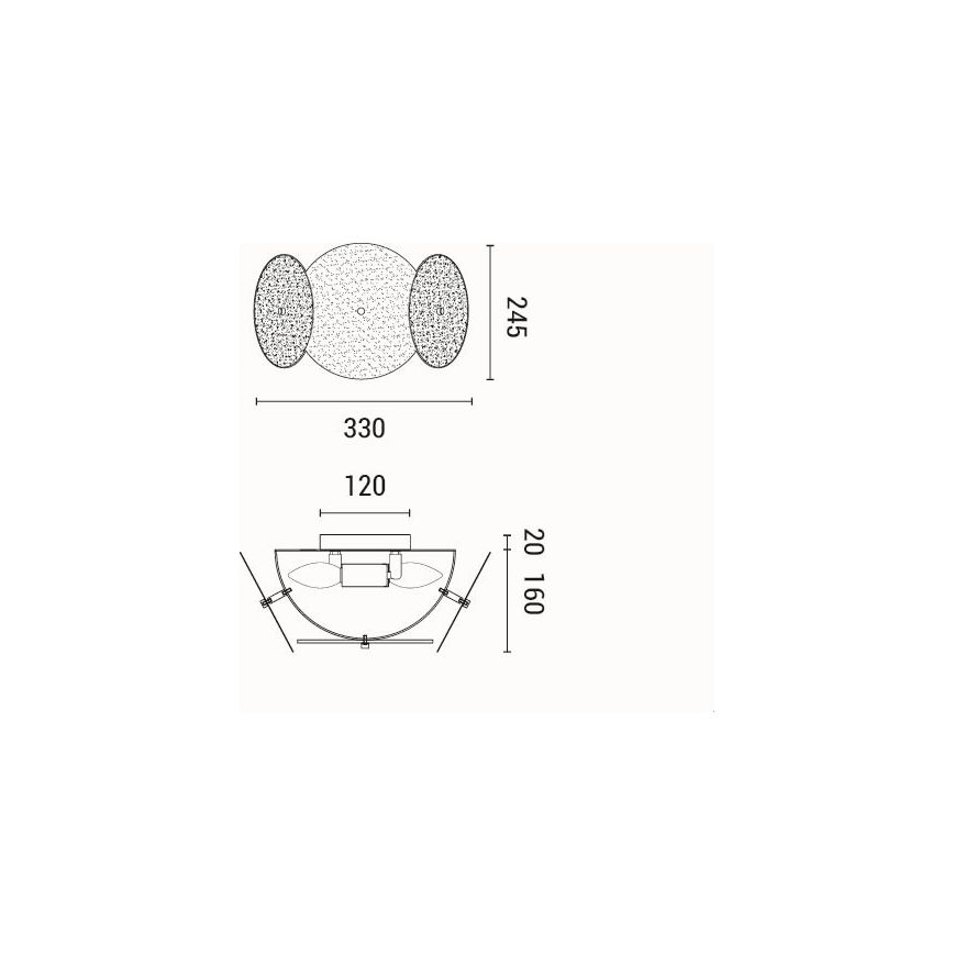 Vägglampa 2xE14/40W/230V