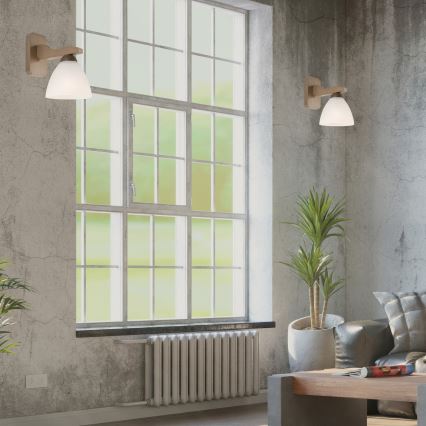 Vägglampa ADRIANO 1xE27/60W/230V bok