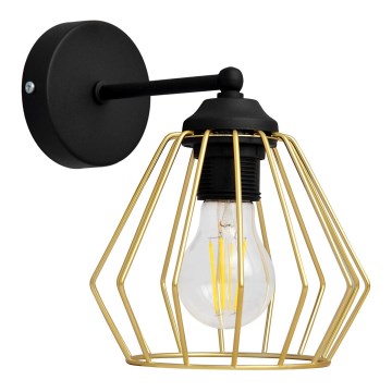 Vägglampa AGAT 1xE27/15W/230V guld/svart