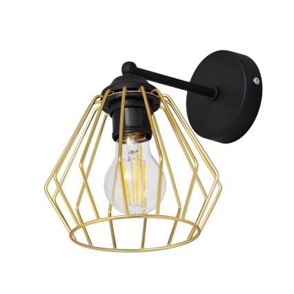 Vägglampa AGAT 1xE27/15W/230V guld/svart