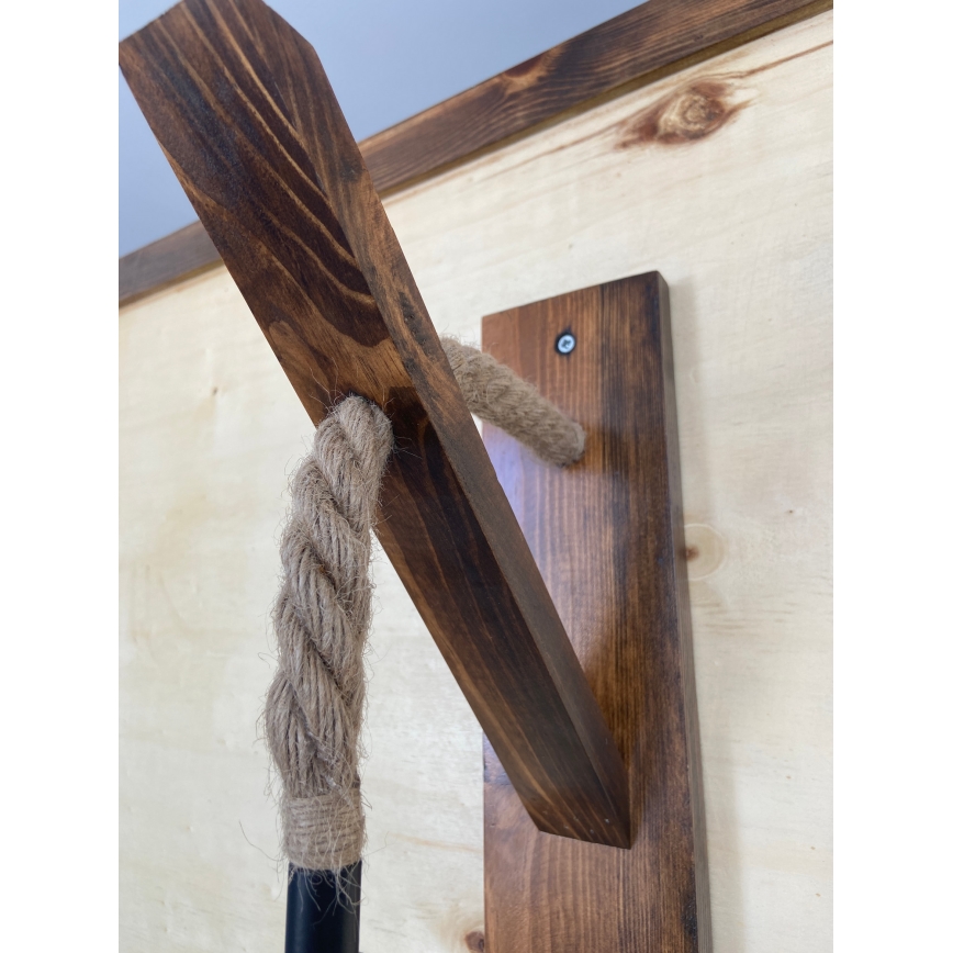 Vägglampa AHSAP 1xE27/40W/230V furu/valnöt