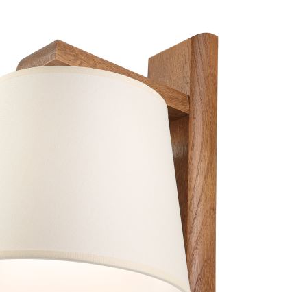 Vägglampa AIDA 1xE27/15W/230V ek/krämfärgad