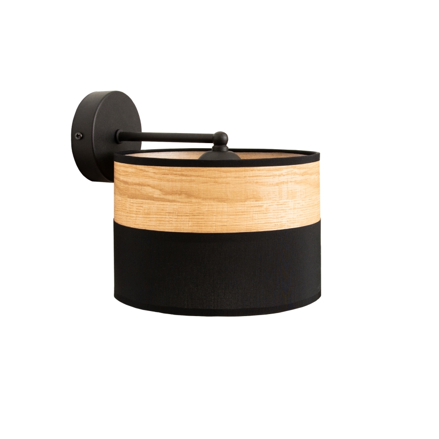 Vägglampa ALBA 1xE27/15W/230V svart/brun