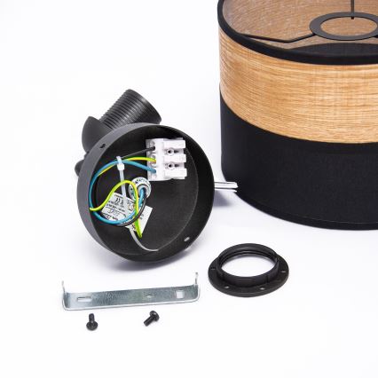 Vägglampa ALBA 1xE27/15W/230V svart/brun