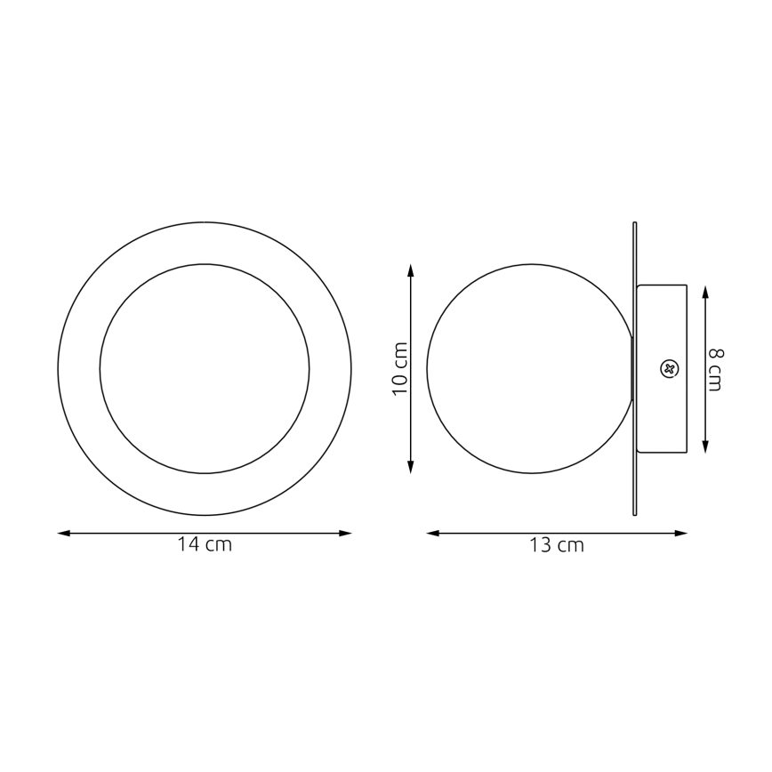 Vägglampa AMERICANA 1xG9/8W/230V grå