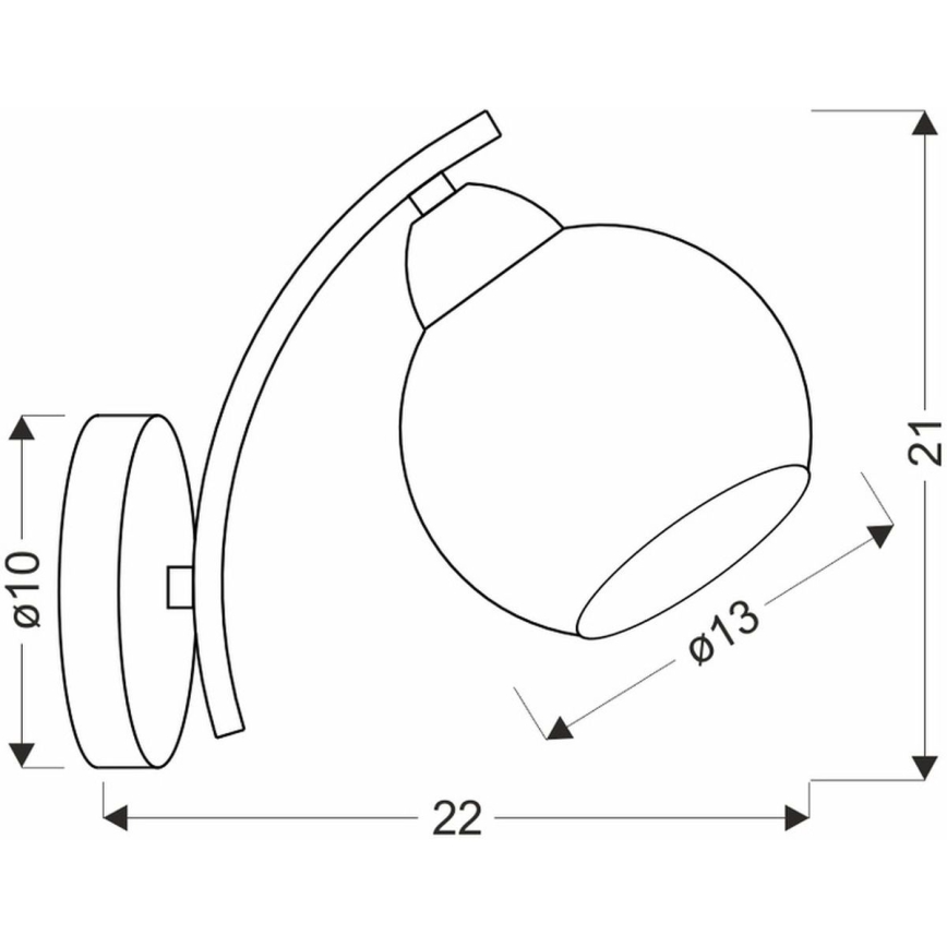 Vägglampa AMOS 1xE27/40W/230V guld