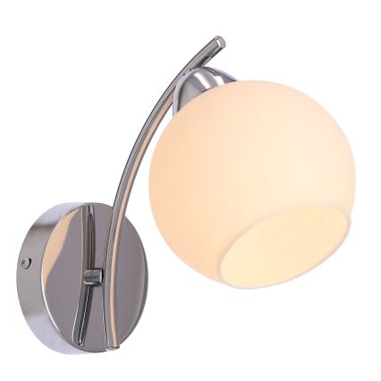 Vägglampa AMOS 1xE27/40W/230V skinande krom