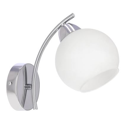 Vägglampa AMOS 1xE27/40W/230V skinande krom